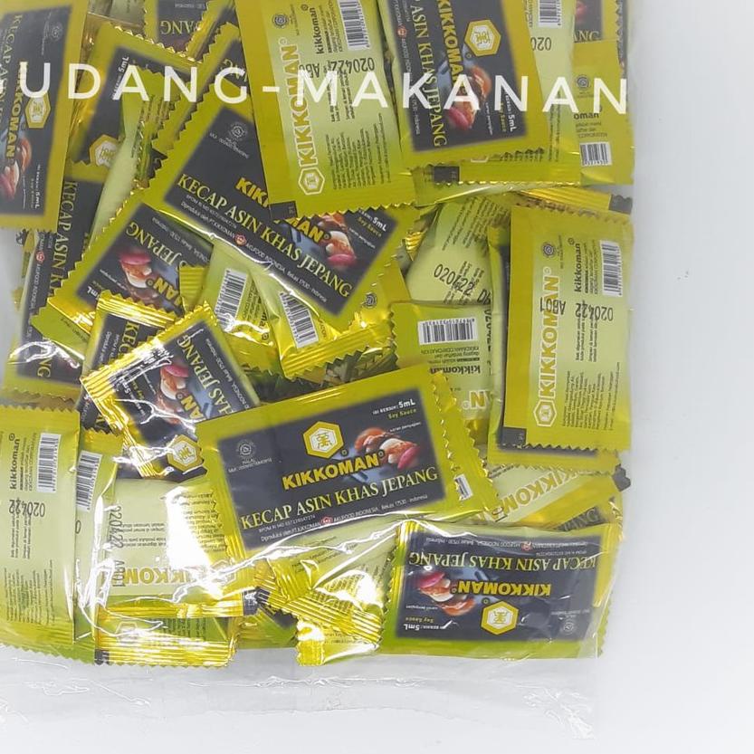 

♕ Kikkoman Sachet Kecap Asin Khas Jepang 5ml (Isi 100pcs) ☝