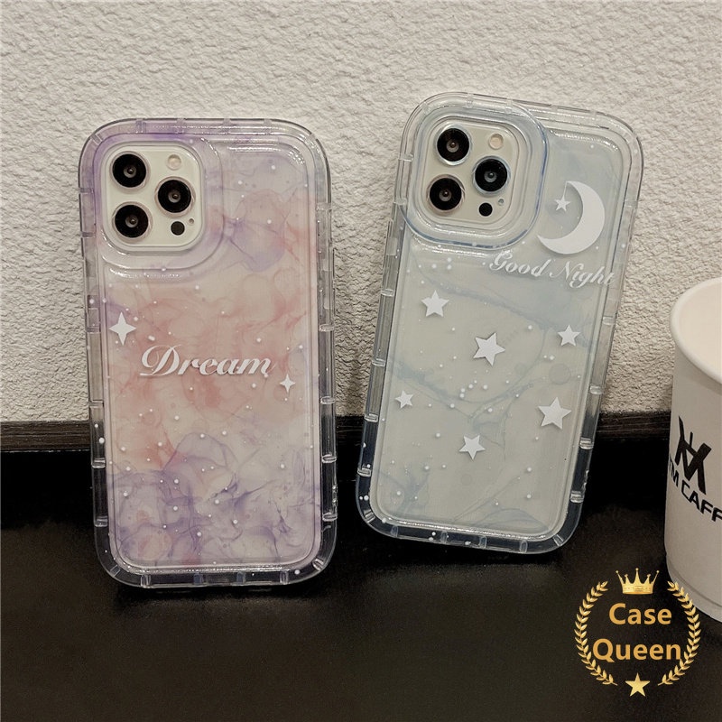 Fantasi Langit Berbintang Stars Moon Case Untuk Redmi10 9T A1 9A 10A 9C NFC Redmi Note10 10s 9 11 11s Note10s Note9 Note11 Note10 Clear Airbag Shockproof Soft TPU Cover