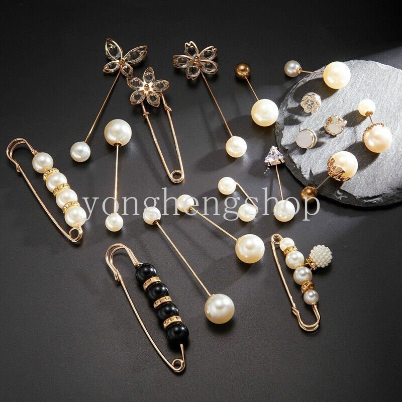 Pin Bros Mutiara DIY Untuk Aksesoris Pakaian Wanita