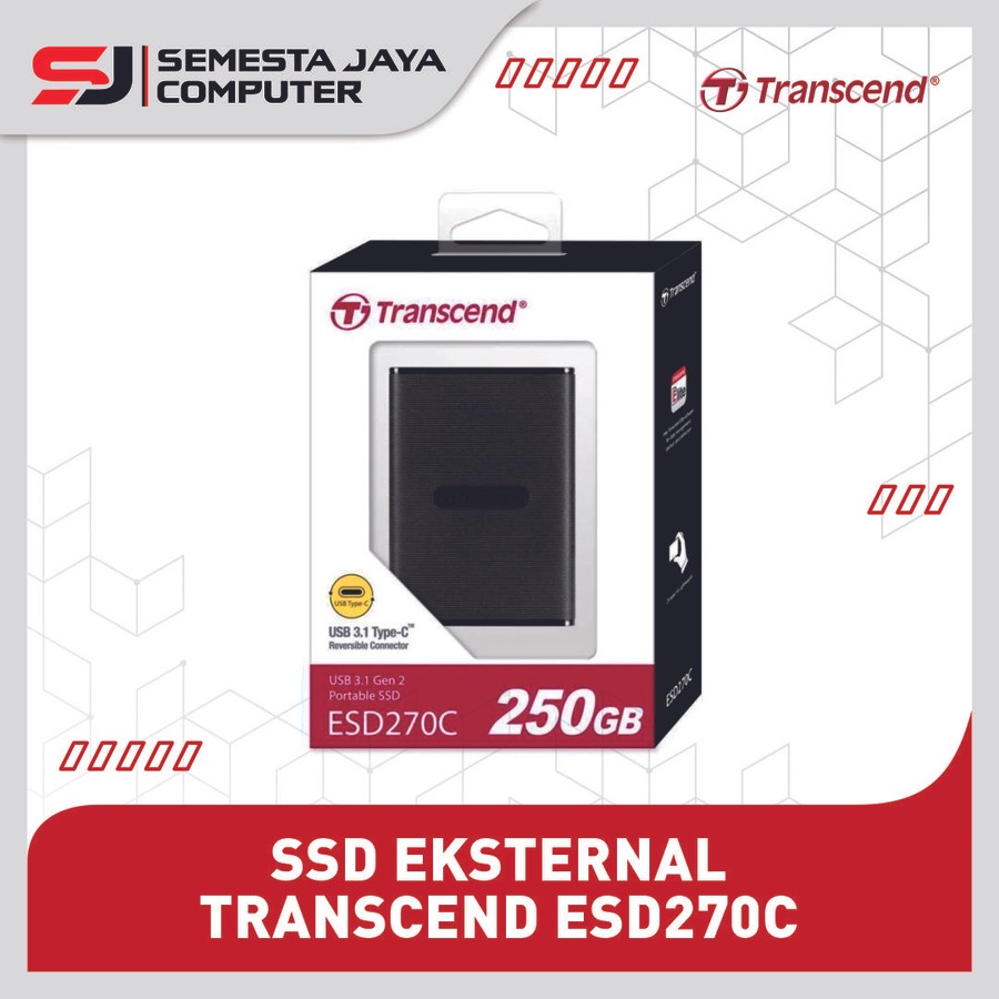 TRANSCEND EXTERNAL SSD ESD270C 250GB/500GB/1TB USB 3.1 Gen 2, Type C