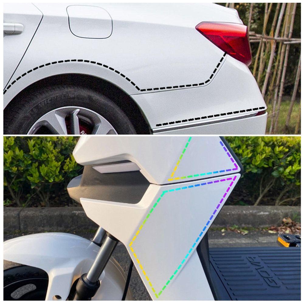 Populer 5Pcs Stiker Mobil Reflektif Kendaraan Elektrik Kreatif Titik Garis Strip Decal Tape