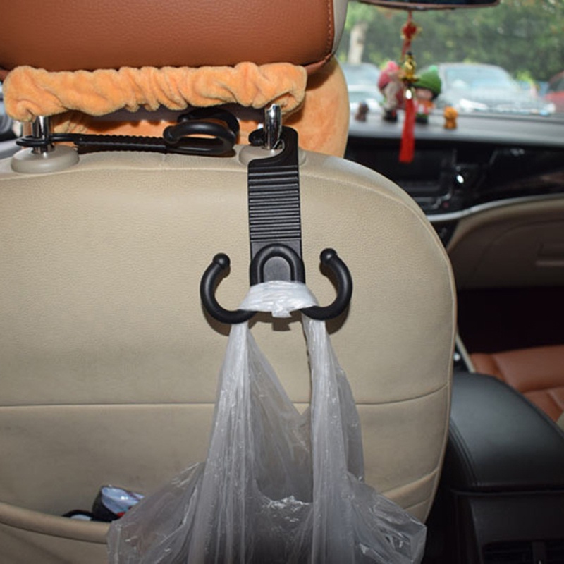 1pasang Gantungan Sandaran Kepala Kursi Mobil Portable Invisible Double-Hook Drink Hooks Car Multifungsi Back Chair Hook Cars Interior Organizer Hidden Auto Seat Hook