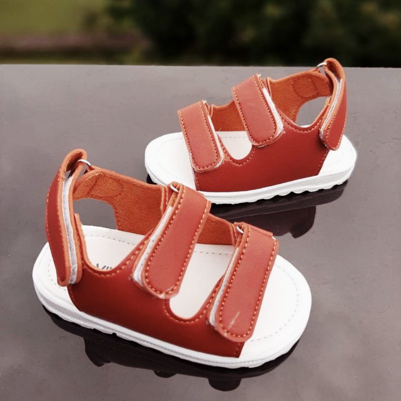 Sandal Anak Sole Anti Slip Velcro Usia 1 2 3 Tahun