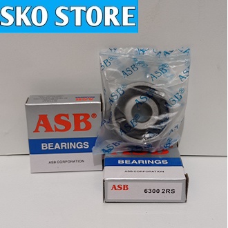 Bearing 6300 2RS (ASB) 1 Biji/Pcs /Laher 6300 2RS (ASB)