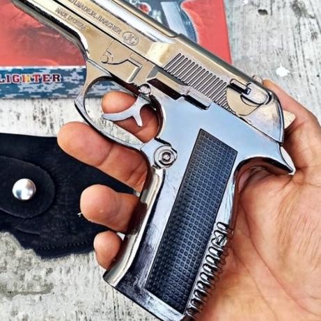♔ BISA COD Korek Api Pistol 1:1 Phyton Revolver 357  full Besi ►