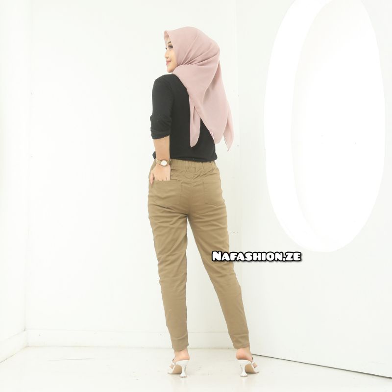 Celana Chino Wanita / Celana Basic / Celana Standar Panjang Wanita Twill Combed