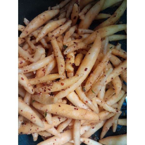 

Telor gabus keju pedas daun jeruk