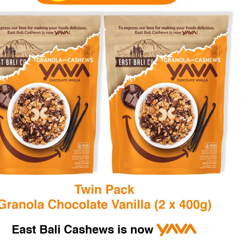 

◊ YAVA Twin Pack Granola Chocolate Vanilla (2 x 400g) ☂