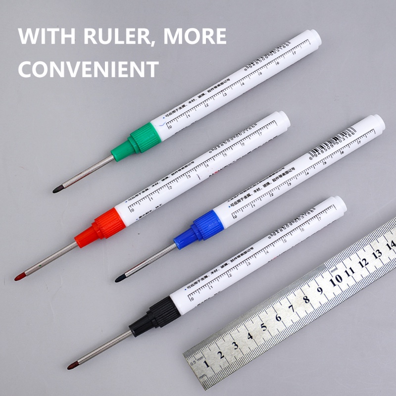 Portable Deep Hole Lengthened Oil-based Waterproof Marker / Smooth Writing Non-fading Long-tip Marking Pen / Multipurpose Handmade Working Pens