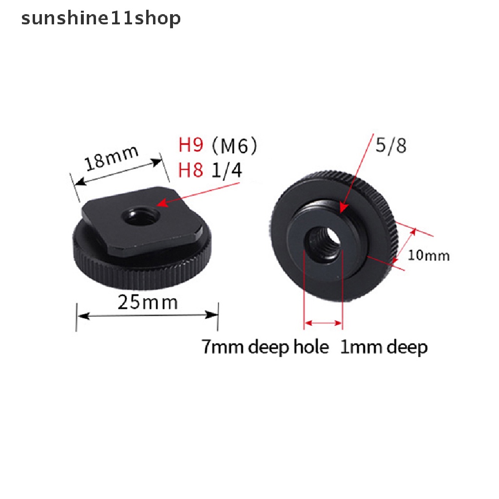 Sho Sekrup Konversi Hot Shoe 1per4m6 Ke5Per8Inci Mikrofon Isi Cahaya Fotografi Aksesoris Mount Adaptor Untuk Kamera Dslr Tembak N