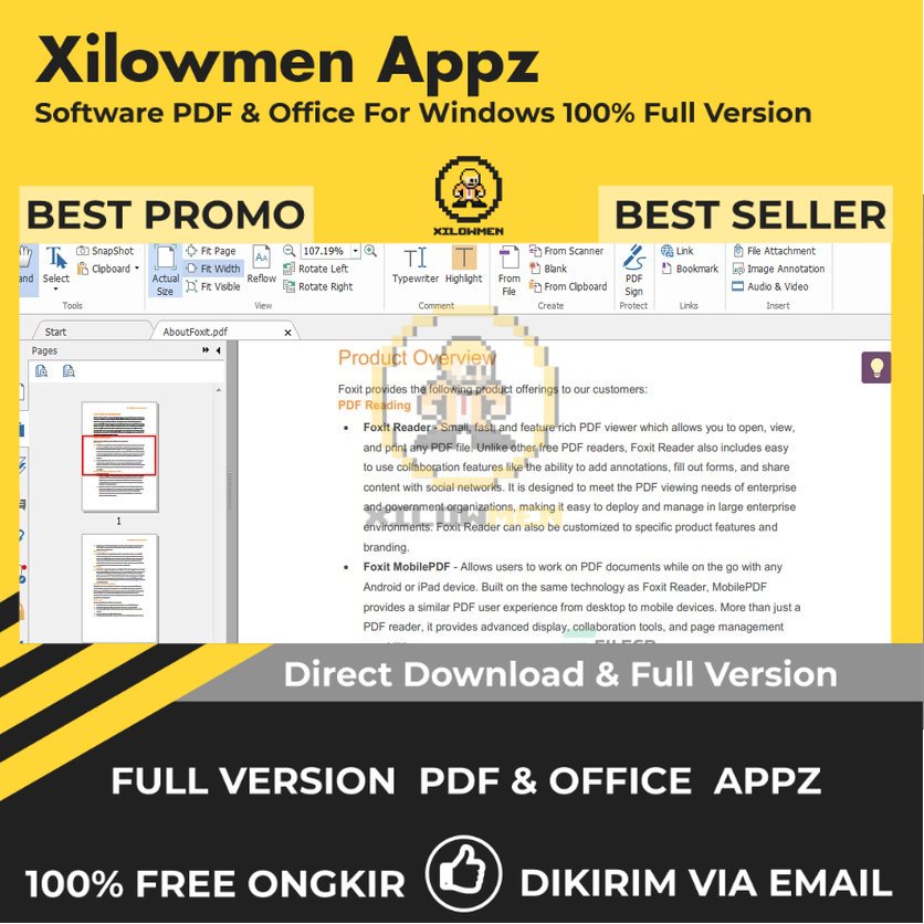 [Full Version] Foxit Reader Pro PDF Lifetime Win OS - Pembaca PDF ringan dan canggih dengan fitur anotasi