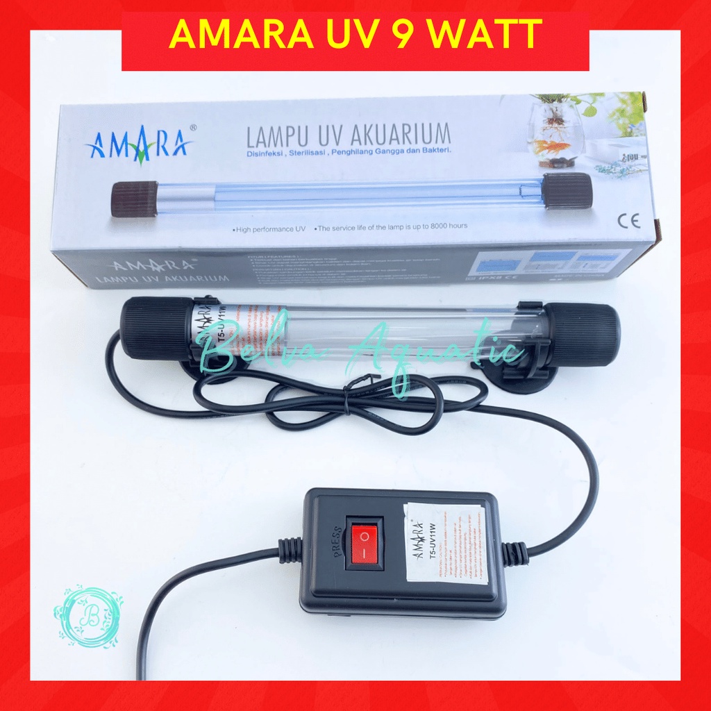 Jual AMARA UV LAMP T5 9 WATT Lampu Ultraviolet Tank Aquarium Ikan