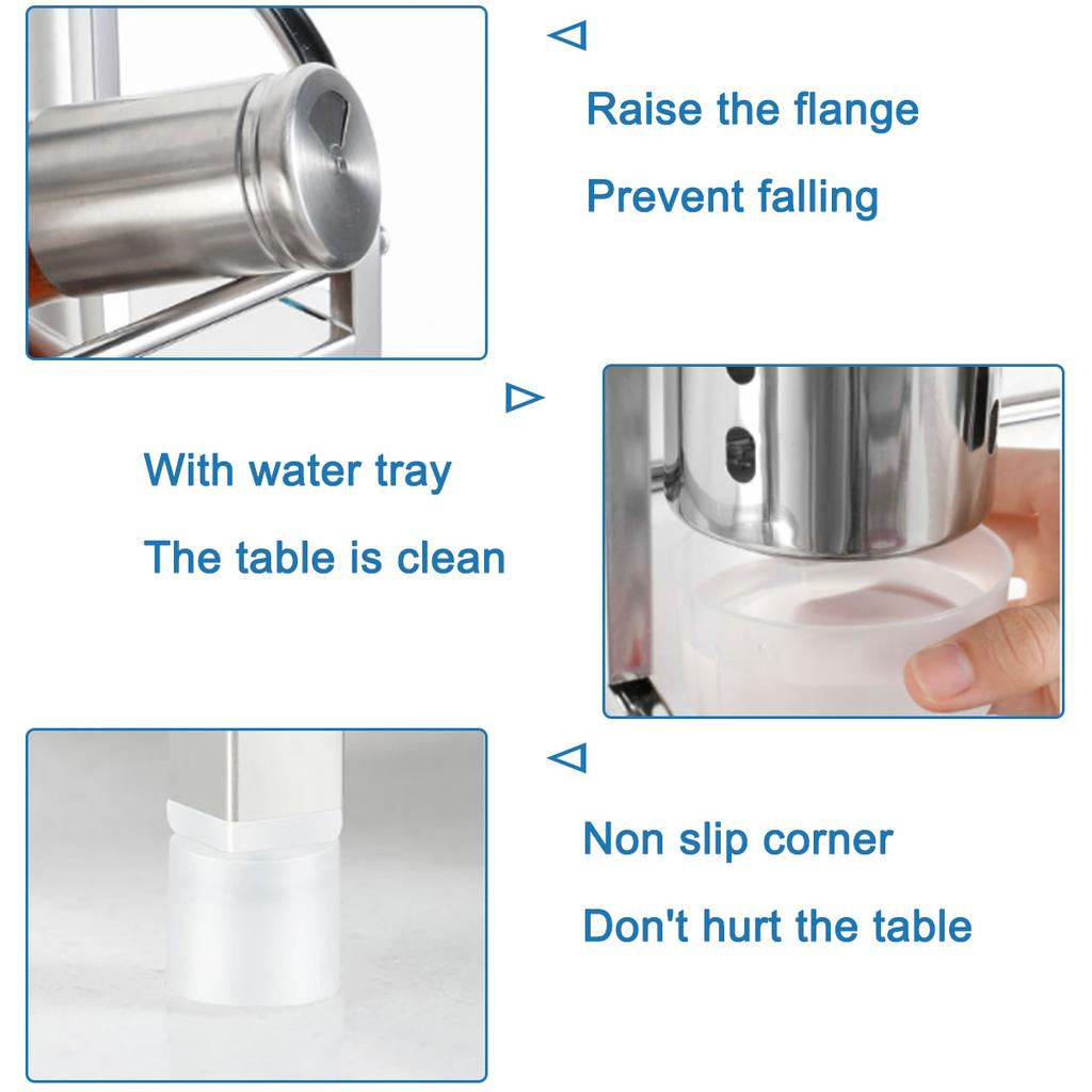 Rak Bumbu Masak Dapur Serbaguna Susun Tingkat Stainless Spice Rack