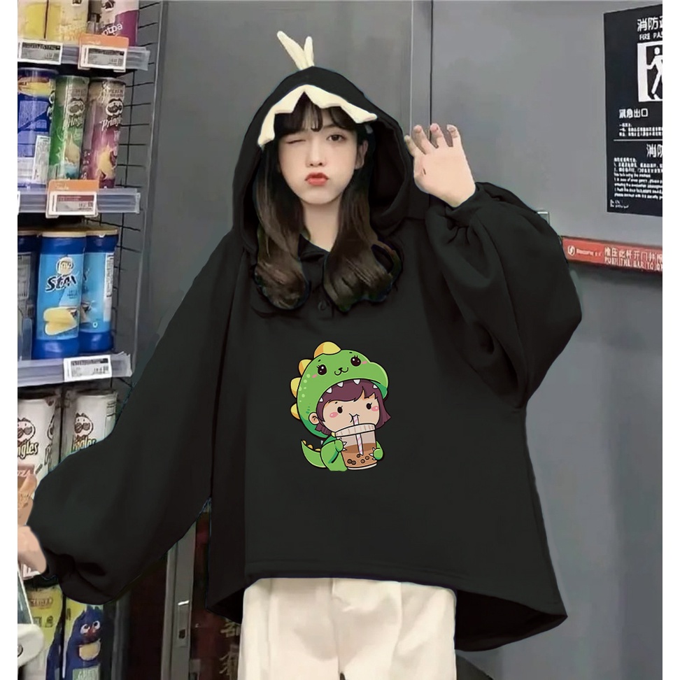 Hoodie Dino Boba Cosplay Cute Korean Style | Dhea Fashion