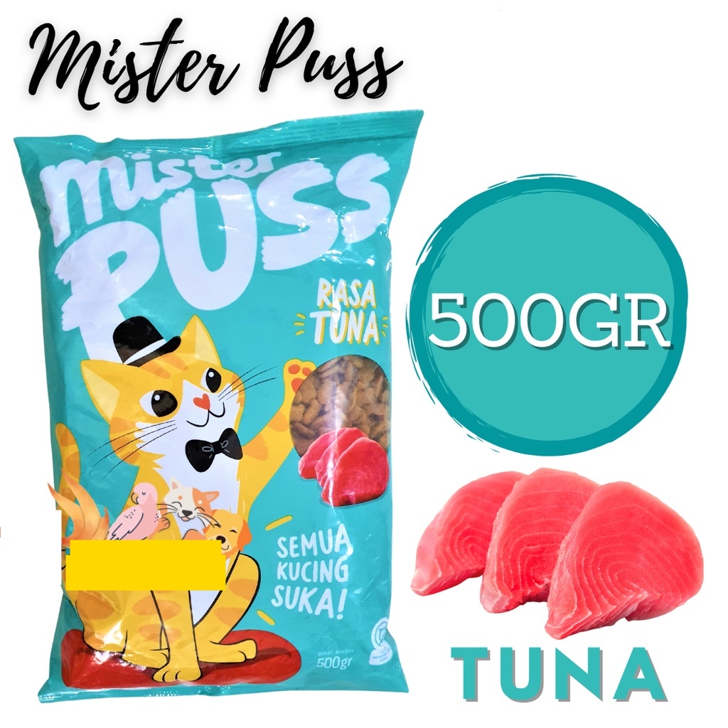 Makanan Kucing Mister Puss Mr Puss 500gr Free Vitamin Premium Quality Dewasa &amp; Kitten Dry Food Pakan Kering Pelet