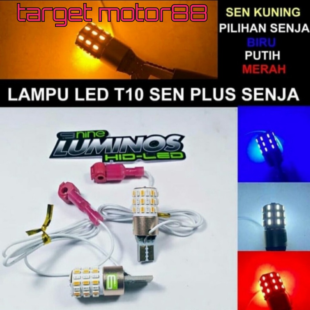 lampu senja luminos set lampu bohlam sen plus senja luminos led warna biru ice blue putih universal 