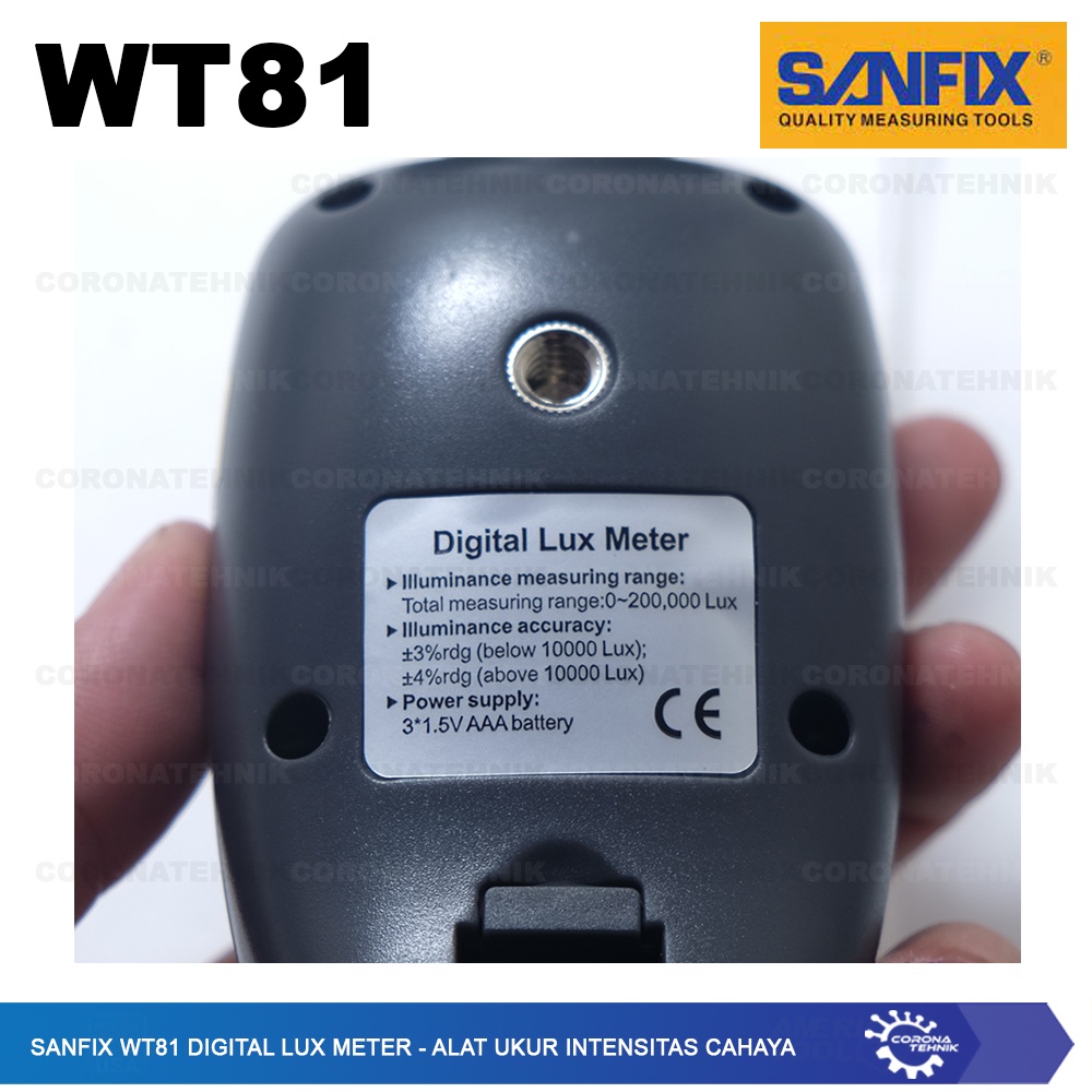 Alat Ukur Intensitas Cahaya - Sanfix WT81 Digital Lux Meter