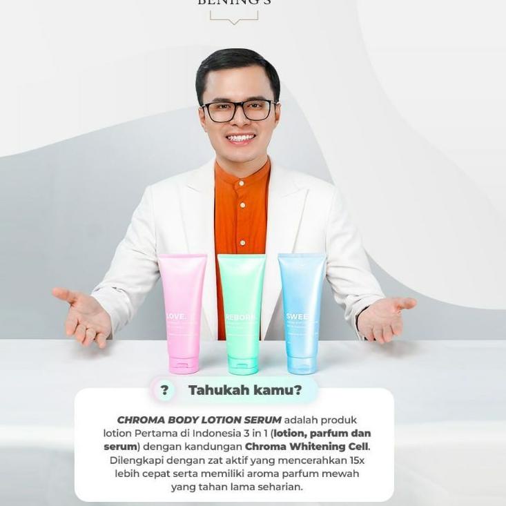 ❇ Body Lotion Bening's Skincare By  Pratama Benings Chroma Body Lotion Serum UV Protection Kromosom 