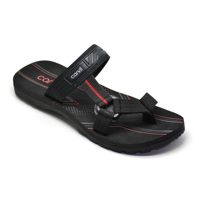 Sandal Pria Carvil Sandal Pria Spextra-S07 M Black/Red - 41(N2J4) Sendal Pria Distro Sendal Pria Dew