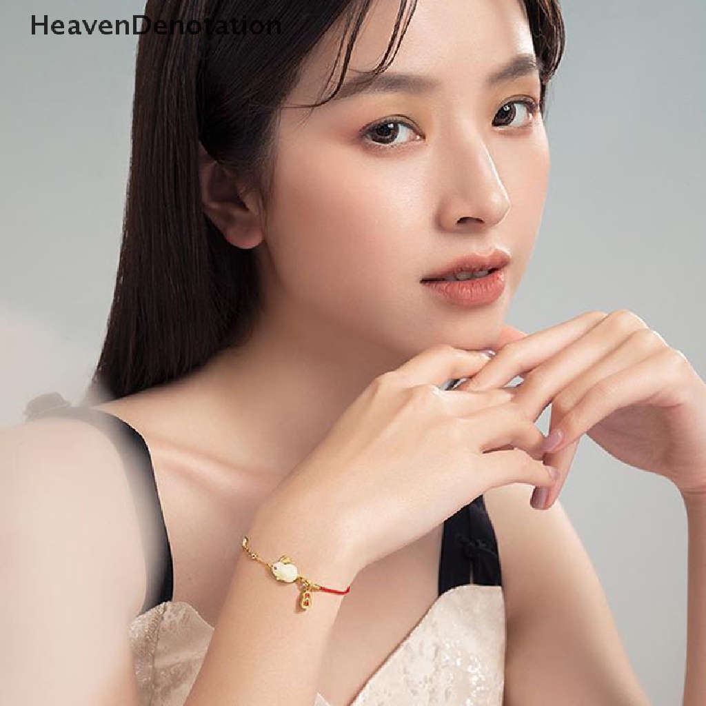 [HeavenDenotation] Gaya Cina Indah Kelinci Gelang Untuk Wanita Gadis Sastra Segar Mode Kelinci Gelang Link Rantai Gelang Aksesoris Perhiasan HDV