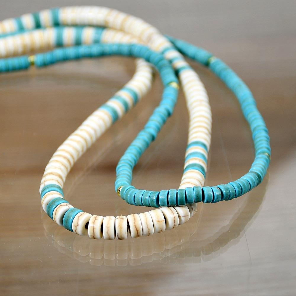 MXBEAUTY Turquoise Kalung Trendi Indah Rantai Klavikula Bulan Aksesoris Pakaian Manik Fashion Perhiasan