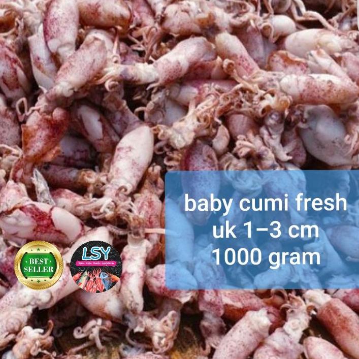 

12.12 Promo Brand ikan asin baby cumi / cumi asin rebus 78 berat 1kg 