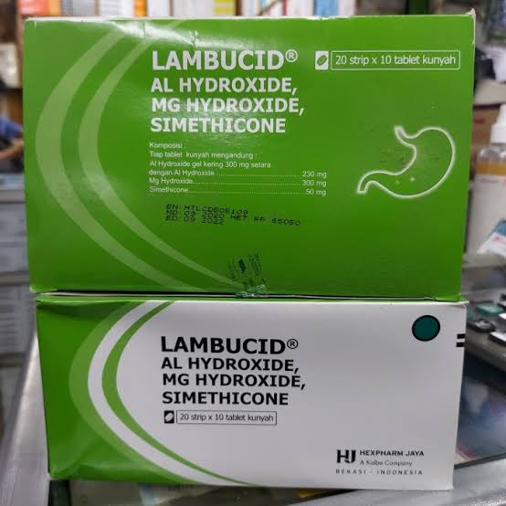 Lambucid Tablet Strip Kunyah Mengatasi Maag, Kembung Dan Asam Lambung Berlebihan ORIGINAL-BPOM