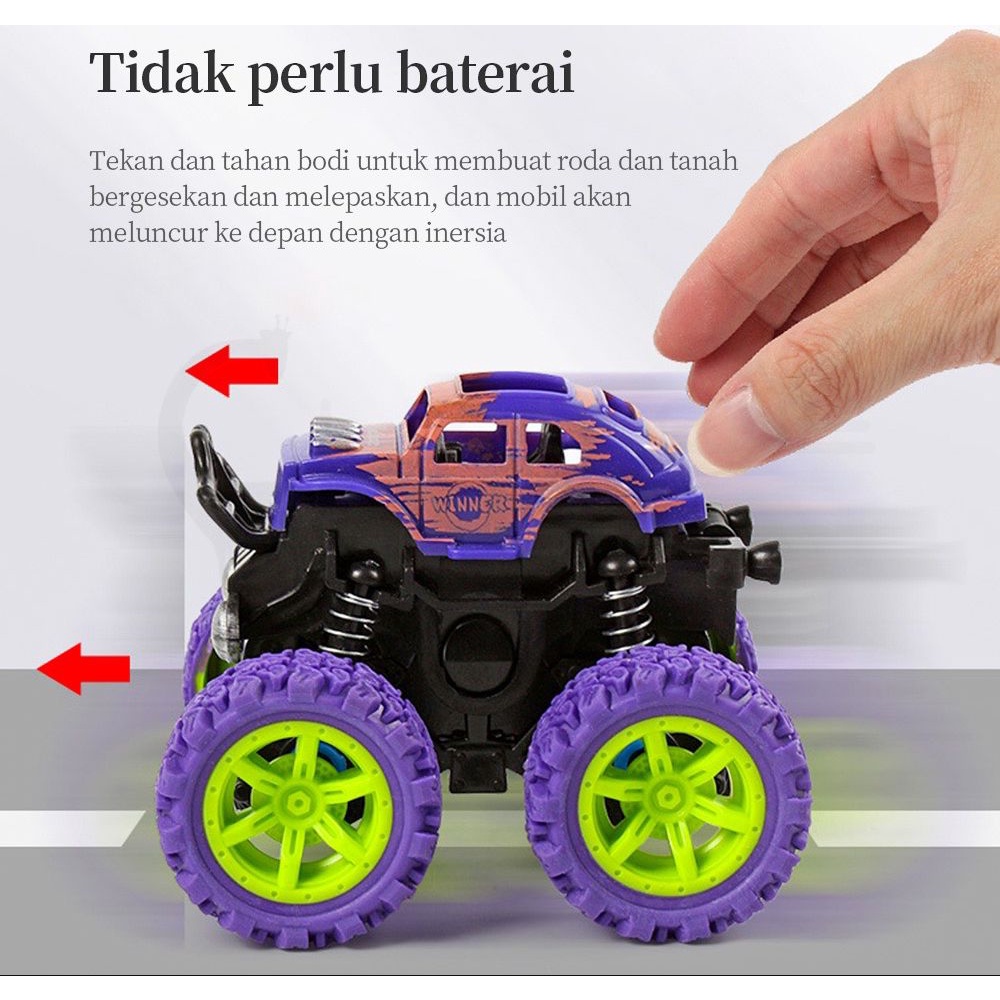 1234OS - Mainan Mobil Anak Monster Zap Jip Off Road 4 Drive Inertial Bigfoot.