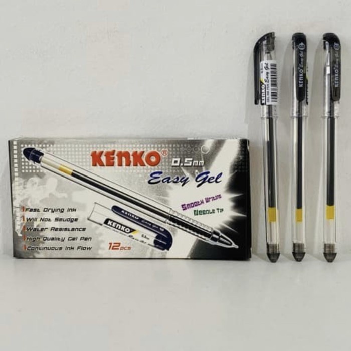 

BISA COD PULPEN KENKO EASY GEL 0,5 MM ( TINTA HITAM ) / 1 BOX ISI 12 PCS