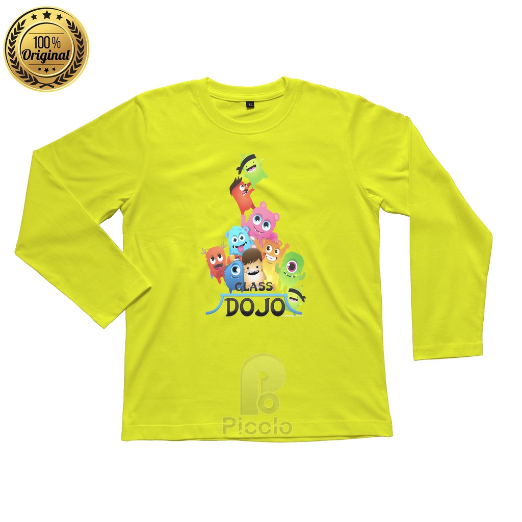 (FREE NAMA) BAJU KAOS ATASAN LENGAN PANJANG ANAK MOTIF CLASS DOJO UNISEX Bahan