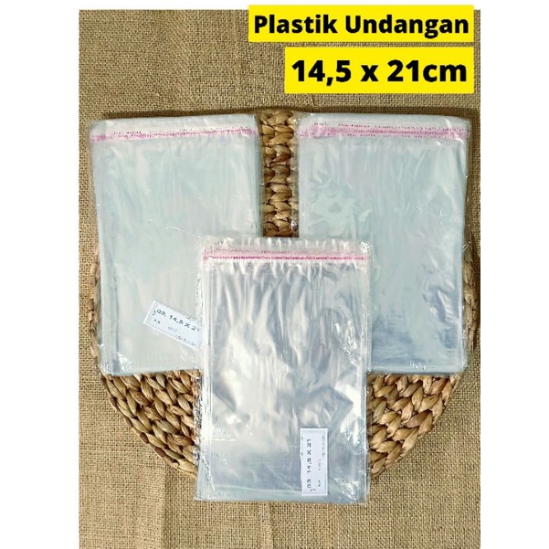 Plastik OPP Undangan Ukuran 14,5 x 21cm isi 100pcs