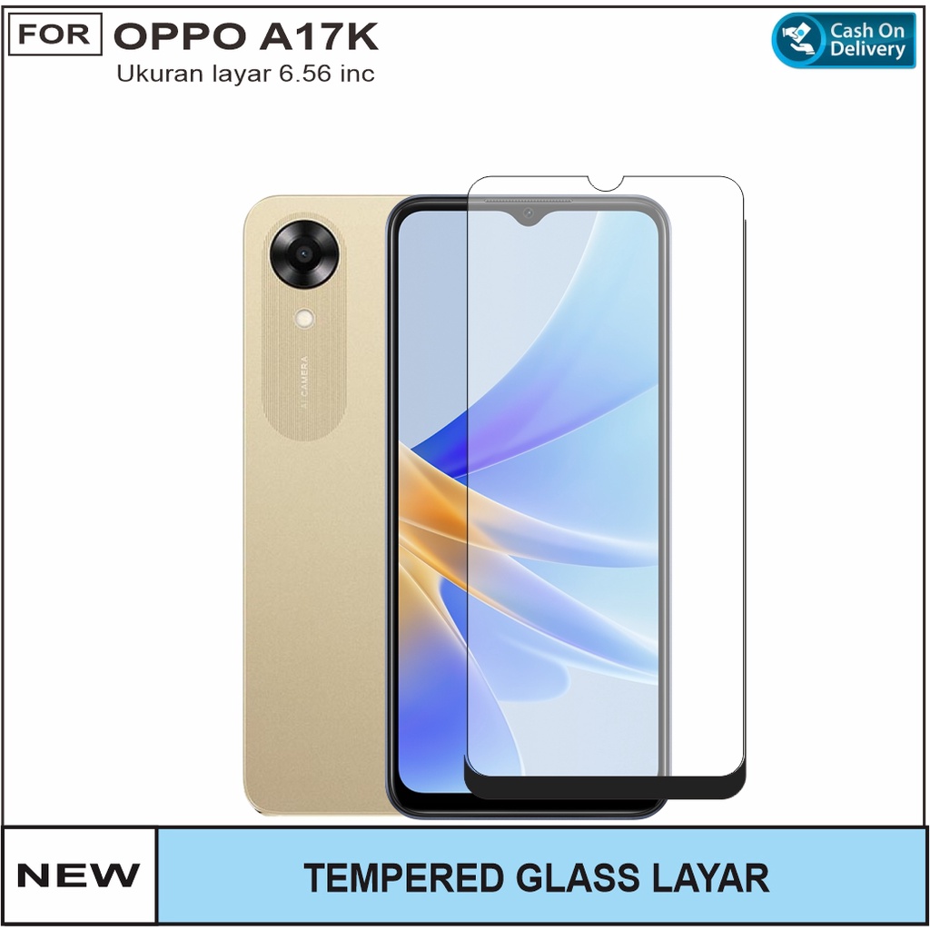 Tempered Glass Layar OPPO A17K Pelindung Layar
