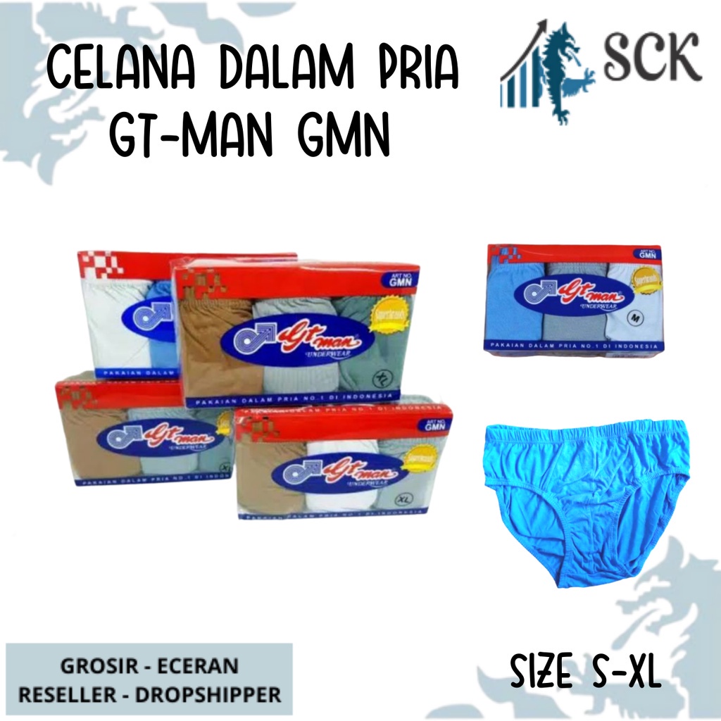 [ISI 3] CD Pria GT-Man GMN Bahan Katun Polyester / Celana Dalam Laki GTMan Murah - sckmenwear GROSIR