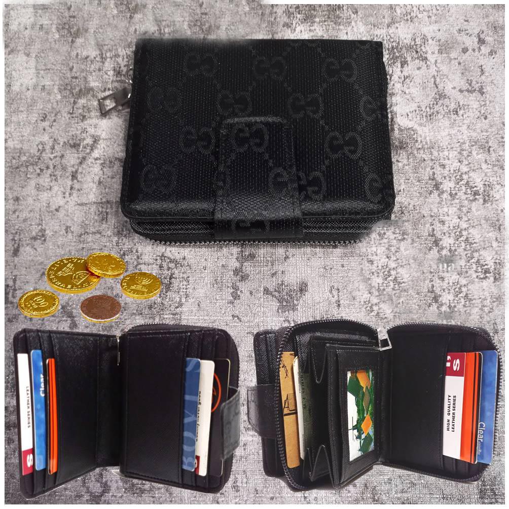 Dompet Pria  Pendek Unix Kulit Resleting Favor Kanvas