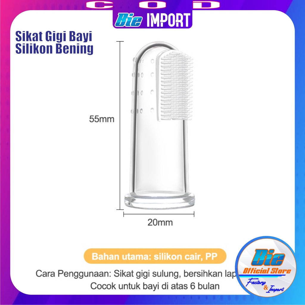 Sikat Gigi Bayi Jari Silikon Premium Impor Best Seller