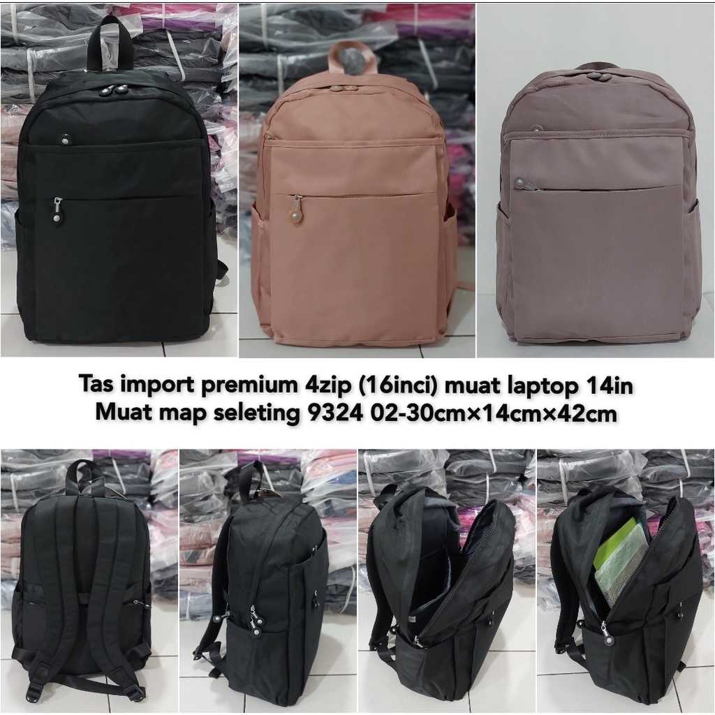 Tas import bahan dasar premium lebih berkualitas ransel sd smp sma / tas kerja wanita dan pria