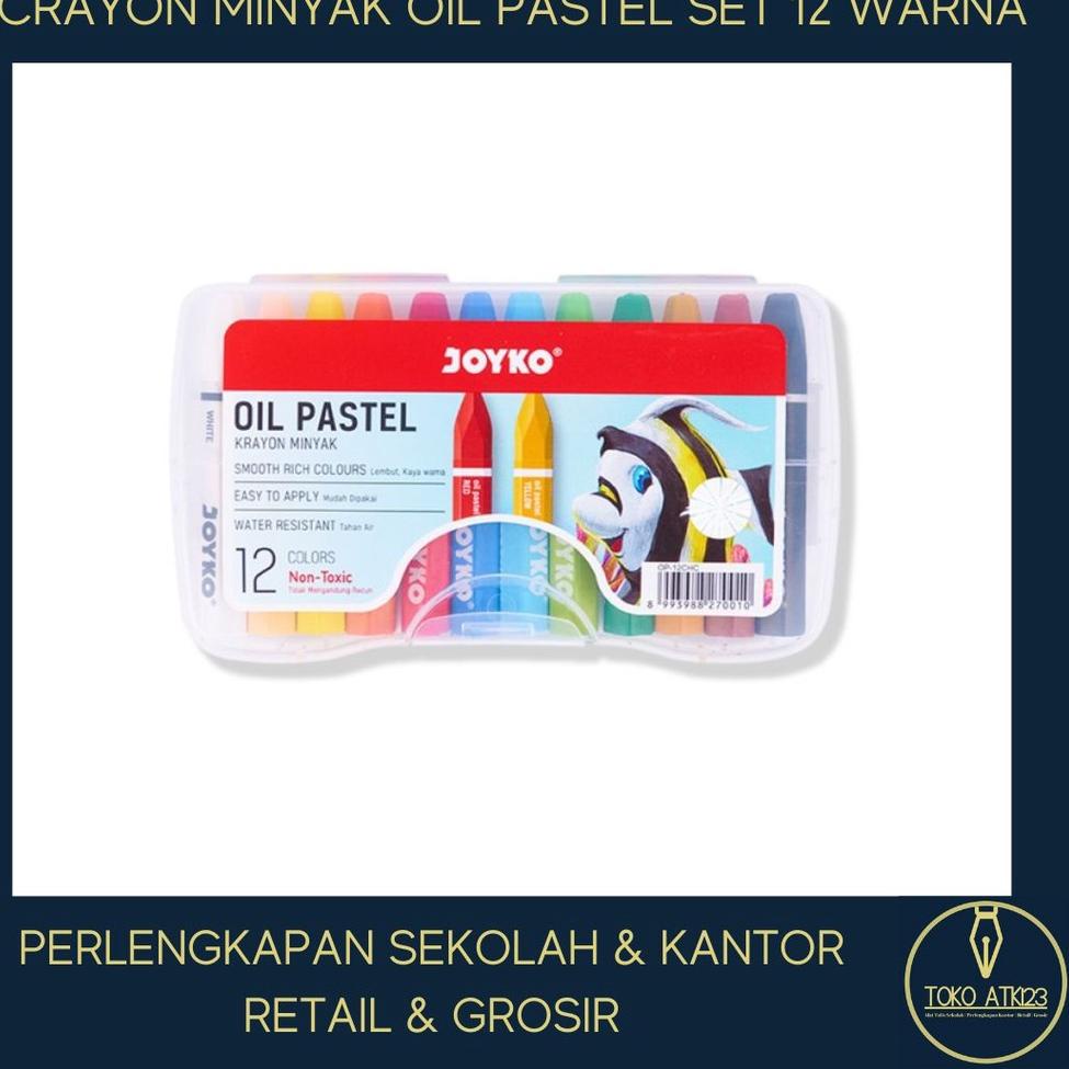 

K37 Crayon Oil Pastel Krayon Minyak TiTi Joyko 12 Warna TERBARU は