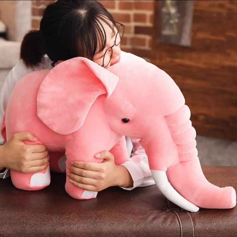 35cm Mainan Boneka animals Boneka gajah Kawaii lucu ukuran 35cm bahan halus Berlabel SNI