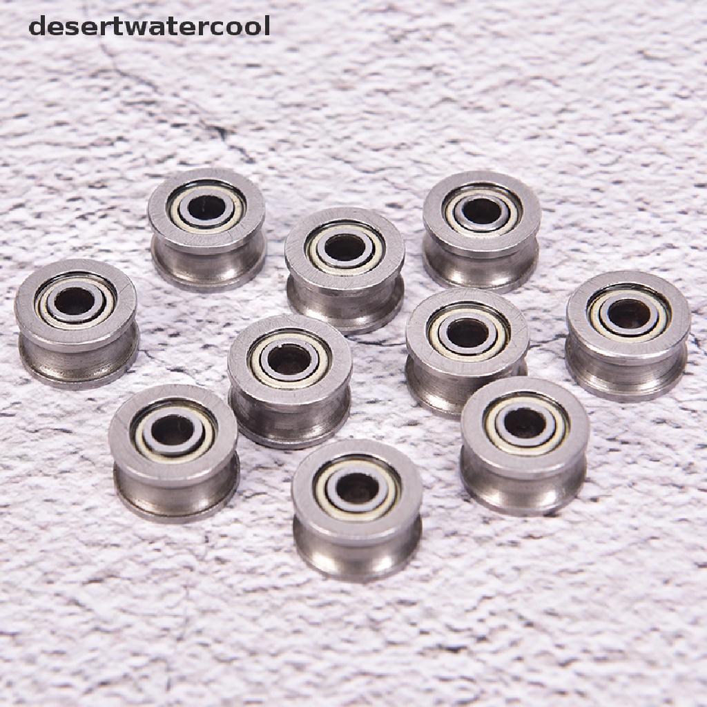 Deid 10pcs U624ZZ U Alur Bola bearing guide pulley Untuk Rel track linear 4 * 13 * 7mm Martijn