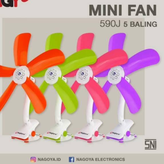 ► KIPAS ANGIN JEPIT NAGOYA NG-590J PORTABLE MINI FAN 5 BLADES NG590J / Kipas Jepit QQ 1788 - QQ1788 