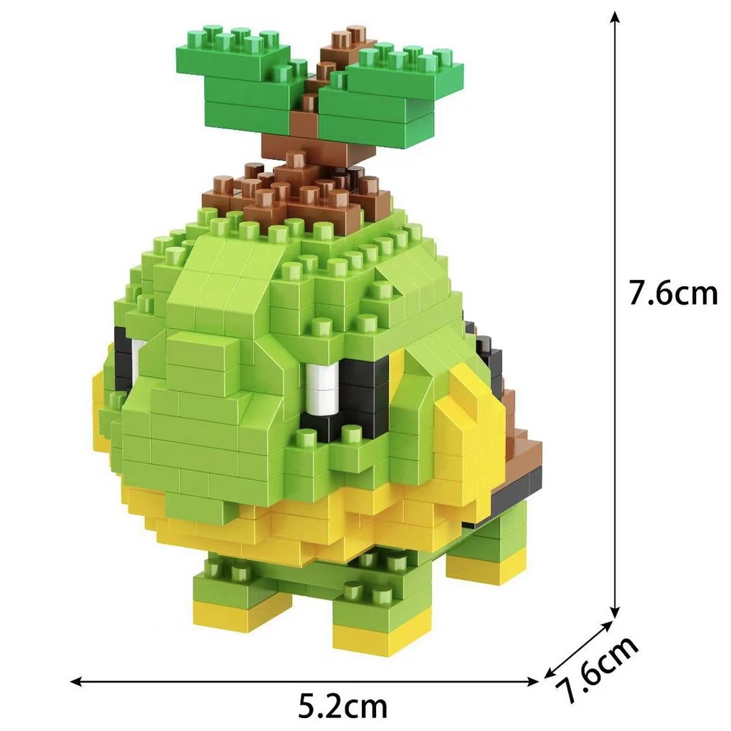 Pokemon micro-particle building block Pokemon pocket pet elf diy Mainan model puzzle