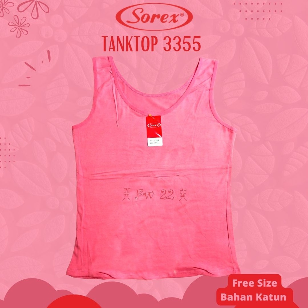 Tanktop Wanita Sorex 3355 Bahan Katun untuk Aktivitas Sehari - Hari