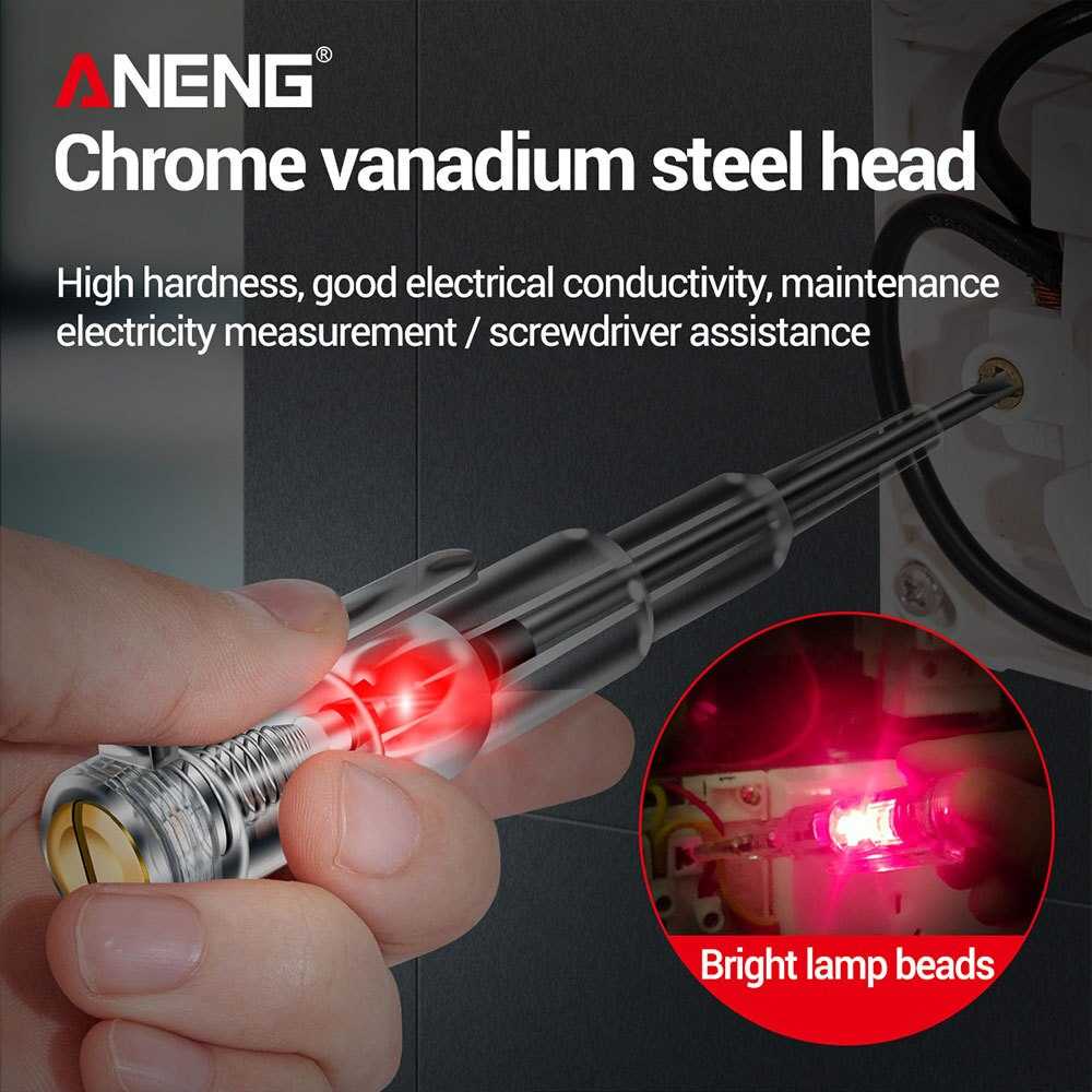 Obeng Tester Pen Tespen Listrik with Indicator LED Testpen Pena Material ABS Test Pen Perkakas Rumah Berkualitas