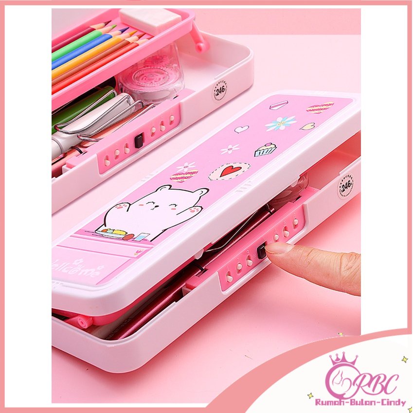 

COD Kotak Tempat Tepak Pensil Anak Kode Laki Laki Perempuan 2 Layer Lebaran Ramadhan
