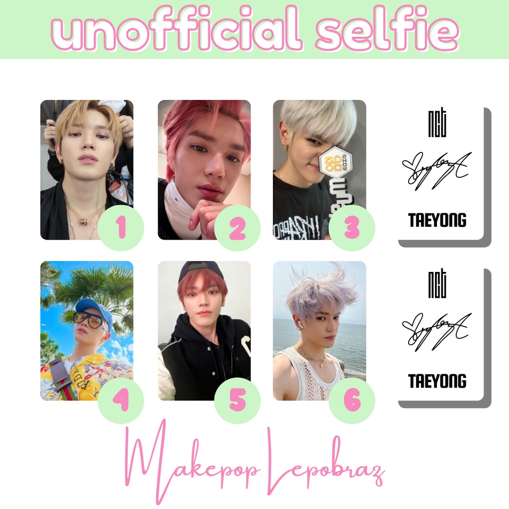 [PART 1B] [MIN. 3 PC] NCT WAYV UNOFFICIAL SELFIE - BOYFRIENDABLE TAEYONG TAEIL HENDERY KUN MARK RENJUN