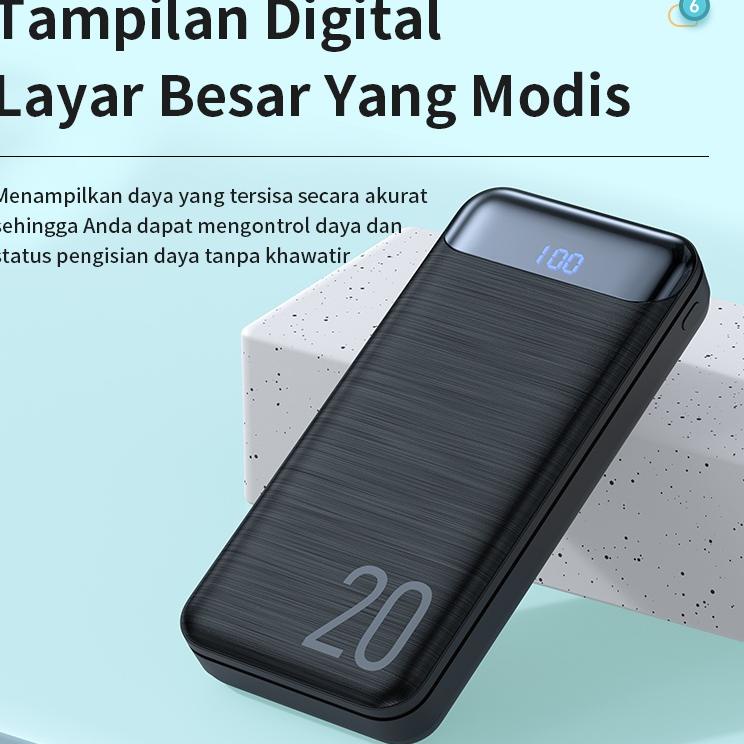 FLASH SALE KIVEE Powerbank mini 20000 mAh 10000 mAh ultra-thin model tipis fast charging LED power b