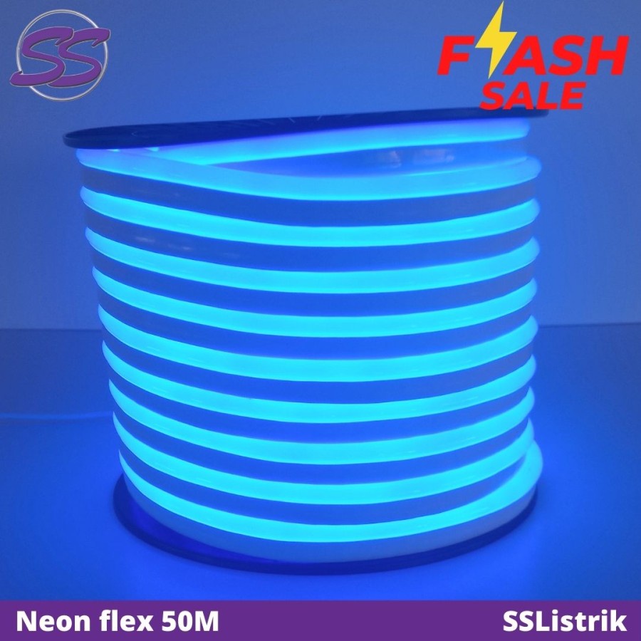 Lampu Neon Flex LED RGB Selang Flexible Sign Strip Fleksibel 50m 1 roll RGB