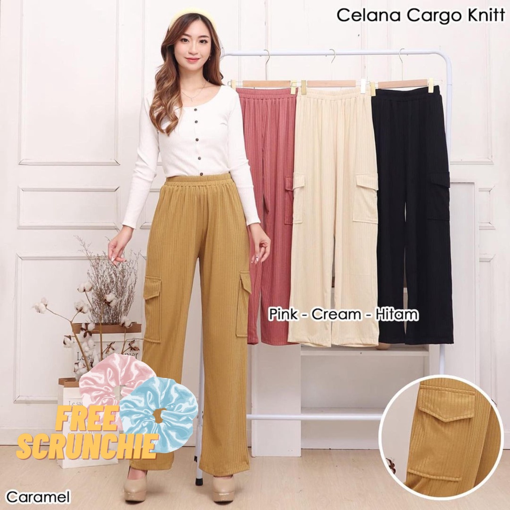 CELANA KARGO KNIT / CELNA PANJANG KNIT CARGO STYLE PREMIUM