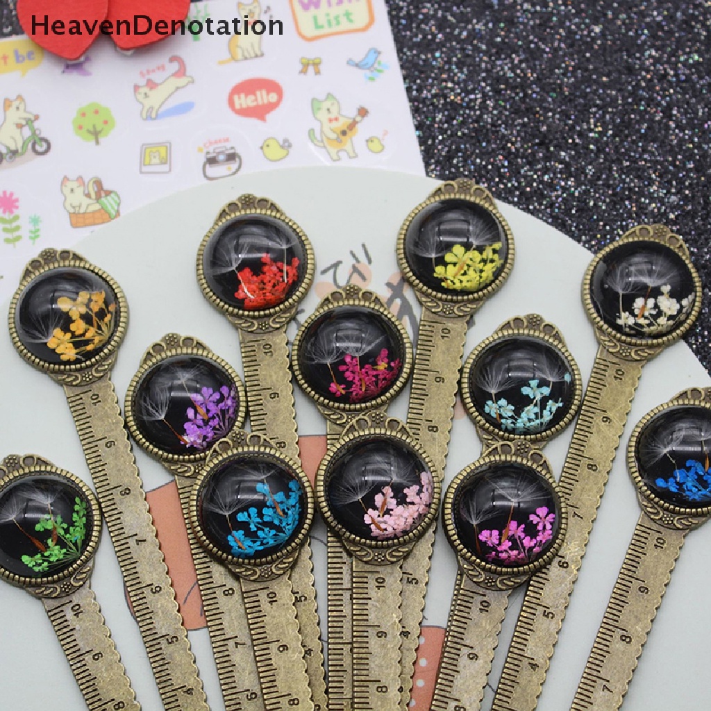 [HeavenDenotation] Kreatif Retro Bronze Round Bookmark 10 cm Penggaris Vintage Metal Book Mark Label Penanda Halaman Buku Untuk Hadiah Sekolah Kantor Dekorasi HDV