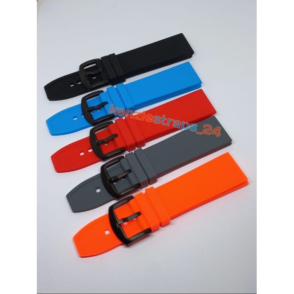 Tali jam tangan silikon polos Tali jam tangan karet Rubber strap watch silicone PREMIUM